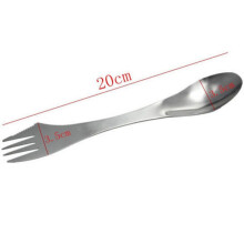 Titaani Spork-haarukka-lusikka Combo 1 kpl