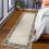 Runner Rug Beige Bordered Non-Slip 2x6 Ft 2