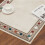 Runner Rug Beige Bordered Non-Slip 2x6 Ft 3