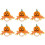 Ronds de serviette citrouille d'Halloween (lot de 6) 1