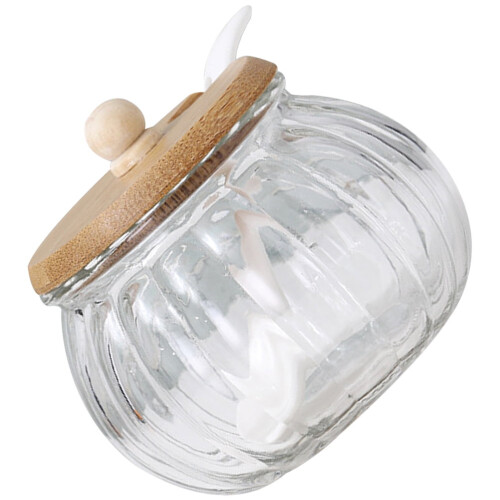 Sucrier en verre avec cuillère (1 ensemble) 1