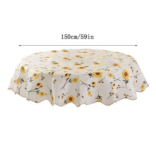 Round tablecloth disposable wipeable 60 inch 2