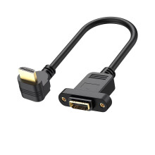 Gold Plated HDTV Male to Female Extension Cable with-Bend down