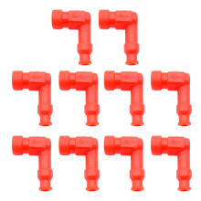 10Pcs Easy Install Rubber Spark Plugs Cap for Reliable-Red