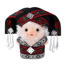 Weiches Ethno-Kleid-Schwein, Silikon, sensorisches-Rot