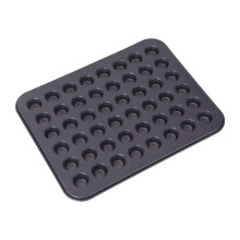 Moule à mini-muffins ronds en acier antiadhésif, 48 cavités