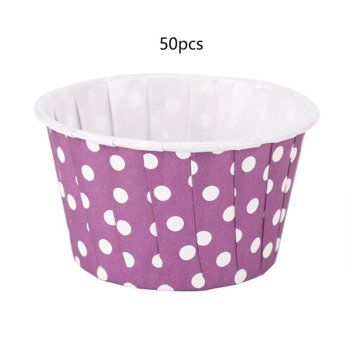 Runde mini-cupcakeformer - matgodkjent papir, 50 stk.