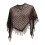 Breathable Openwork Shawl Lace Shoulder Wrap Triangular-Coffee 1