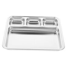 Assiette Ă compartiments en acier inoxydable