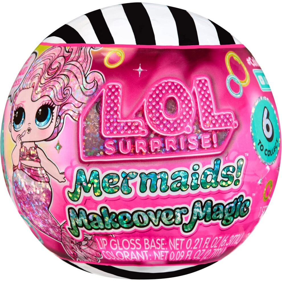 L.o.l. Surprise! Lol Surprise Mermaids Makeover Magic Tots With Diy Wearable Lip Gloss Makeup For You And Your Doll, Fun Water Play, Gift For Kids Ages 4+