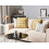 Beliani Throw Cushion DICENTRA 45 x 45 cm Yellow Checked 2