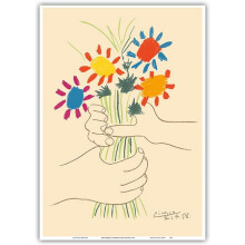Picasso Blumenstrauß Kunstdruck 10x14 Zoll