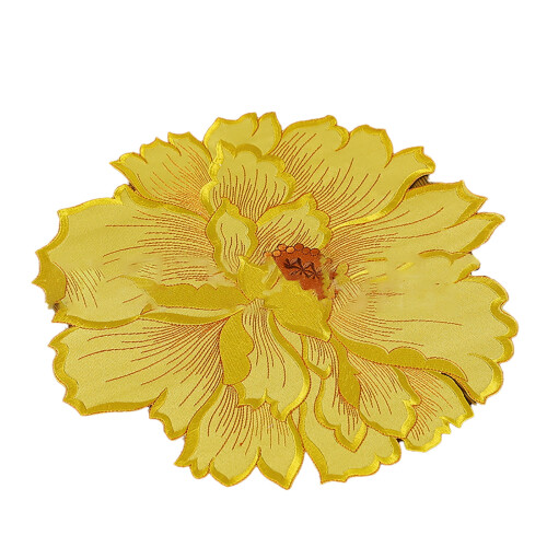 Tischset aus Polyester in Blumenform, gelb, 1 Stück