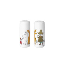 Juego de salero y pimentero Moomin Friends, blanco, 2 piezas