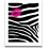 Impressão artística com estampa de zebra rosa choque, 28 x 35 cm (11 x 14 polegadas) 1