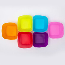 Silikon-Quadrat-Kuchenform-Förmchen, 12 Stück