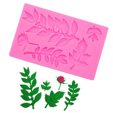 Christmas Branch Flower Vine Rose Silicone Cake Texture Tool