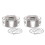 Flanform i rostfritt stål med lock, 2-pack 1