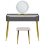 Beliani Dressing Table with Mirror and Stool SURIN LED Grey 4