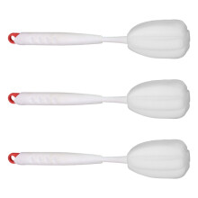 Sponsreinigingsborstelset met hoge dichtheid voor flessen,-Rood