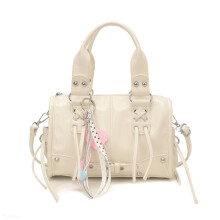 Moderne franjes detaillering dames handtas schoudertas PU-Wit