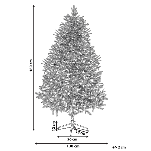 Beliani Artificial Snowy Christmas Tree BASSIE 180 cm White 2