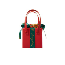 Boîte cadeau pomme de Noël rouge 10x10x10cm