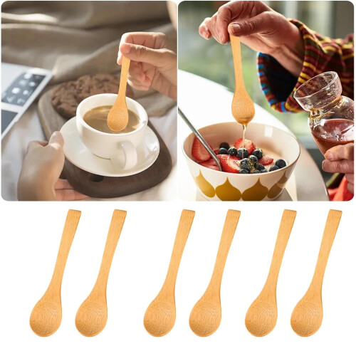 Colher de café de madeira para geleia e uso manual. 1
