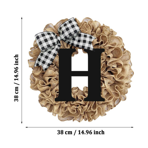 Artificial Spring Wreath with Bow and Welcome Sign 26 1