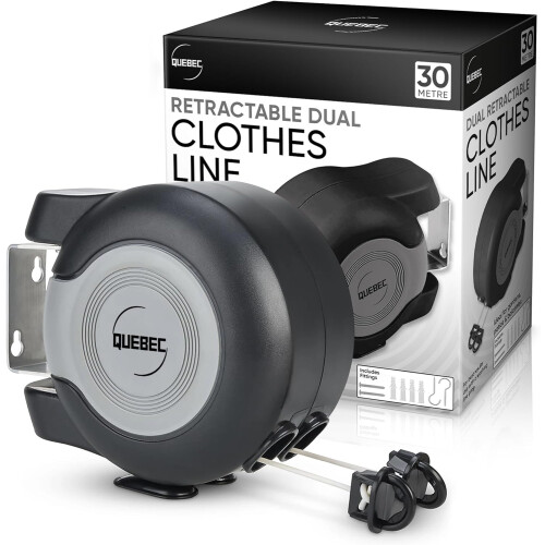 Quebec Retractable Washing Line 30m Outdoor