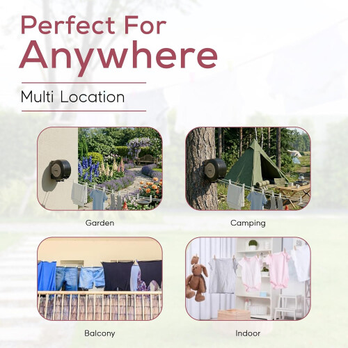 Quebec Retractable Washing Line 30m Outdoor 2