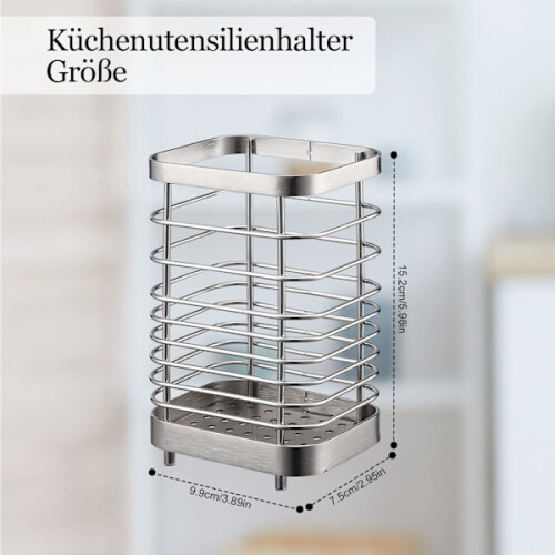 Porte-ustensiles de cuisine en acier inoxydable 1