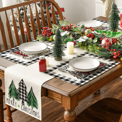 Set de 6 sets de table de Noël – Motif à carreaux Buffalo 2