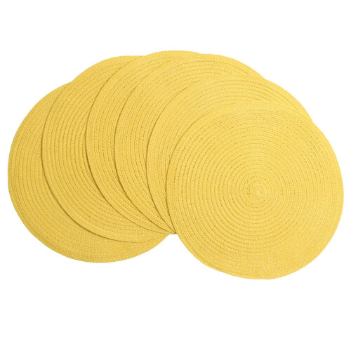 Round woven placemats set of 6 1