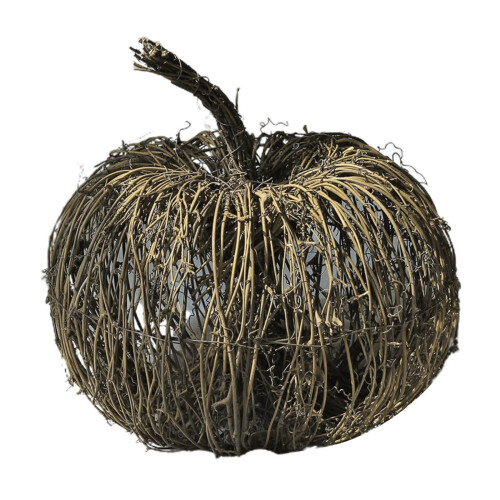 Rattan Pumpkin Ornament for Halloween & Fall Decor