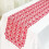 Red Lace Valentine's Table Runner – 72" Poinsettia Design 1