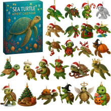Calendrier de l'Avent Tortues marines - Thème Océan - 24 jours