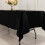 Black Lamour Satin Rectangular Tablecloth 60 x 102 in 5