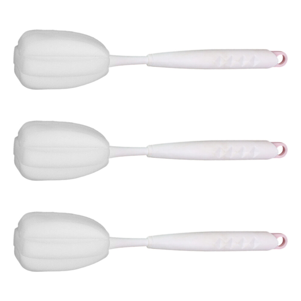 Household Sponge Brush Straw Cleaning Tool For Daily Dish-Pink