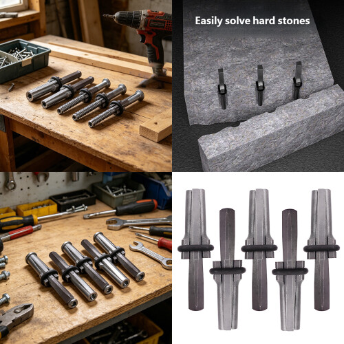 5Pcs Heavy Rock Splitting Wedges For Stone Breaking-18mm 2