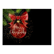 Rustikale Vintage-Weihnachts-Tischsets, 4er-Pack