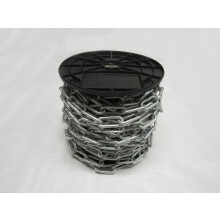 Galvanised Straight Link Chain 6MM X 42MM 15M Reel (Safety Barrier Commercial)