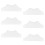 6Pcs Cotton Polyester Breathable Bra Liners Reusable-White 1
