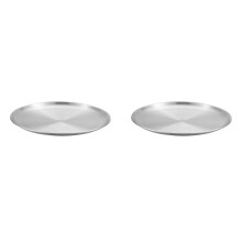 Juego de 2 moldes redondos de acero inoxidable para pizza