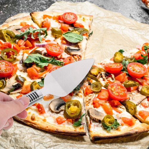 2-delt pizzaskærer og skovlsæt i rustfrit stål 1