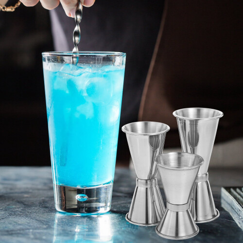 Ensemble de 3 doseurs doubles en acier inoxydable 304 1