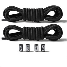 Elastische Schnürsenkel ohne Binden - 2 Paar Black