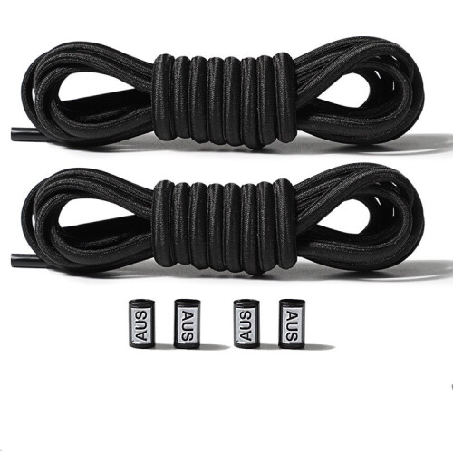 Elastische Schnürsenkel ohne Binden - 2 Paar Black
