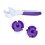 Paarse deegroller set – 3 stuks, 17 cm, plastic 1
