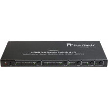 Fintech VMS04201, HDMI 2.0 Matrix Switch 4x2 s Audio Extractor Downcaler Ultra-HD 4K 60Hz HDR, 4v2 výstup